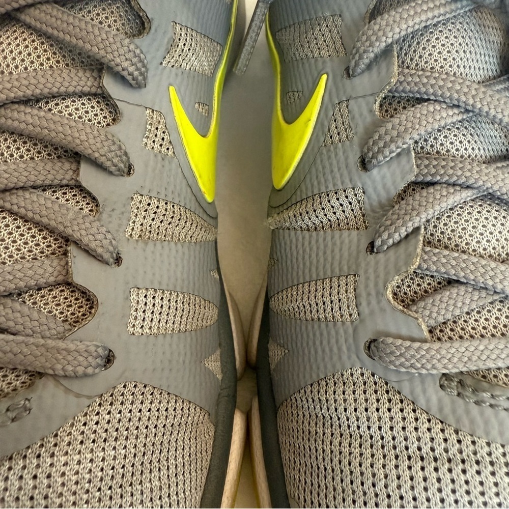 Nike Gray with Neon Yellow Accents Sneakers - Picture 4 of 13